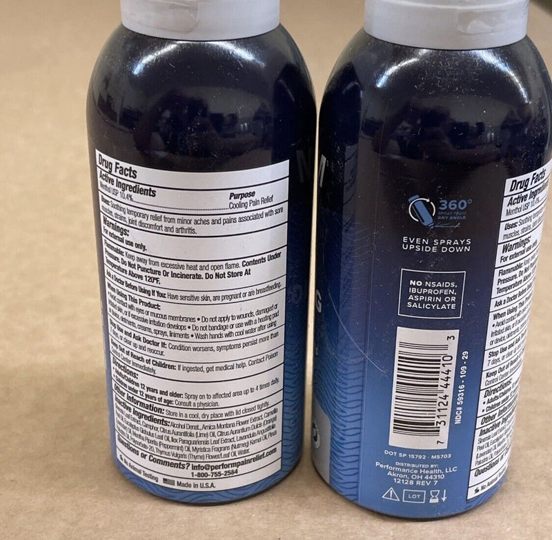 PERFORM Pain Relieving fast acting Spray Muscles ,Back, joints 4 oz (2 pack)