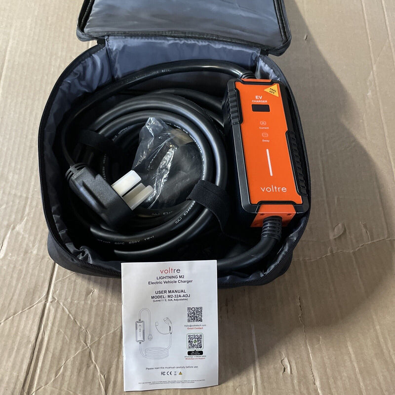 Voltre M2 Lightning Portable Electric Car Fast Charger 8-32A 100-240V 25ft